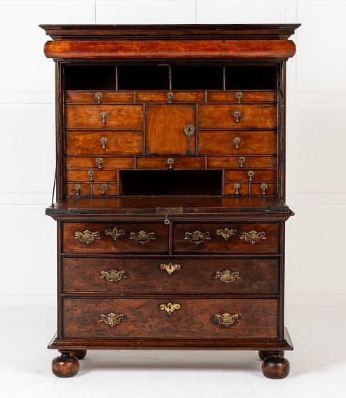 17th Century English William and Mary Period Walnut Escritoire
