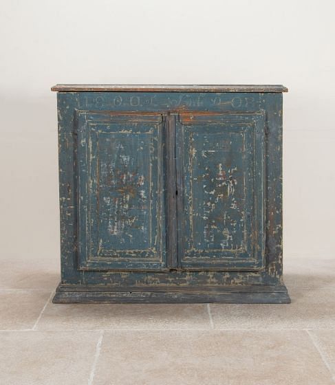19th Century Swedish Blue Painted Buffet