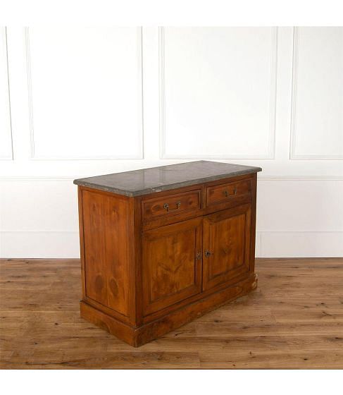 19th Century French Buffet with Grey Granite Top