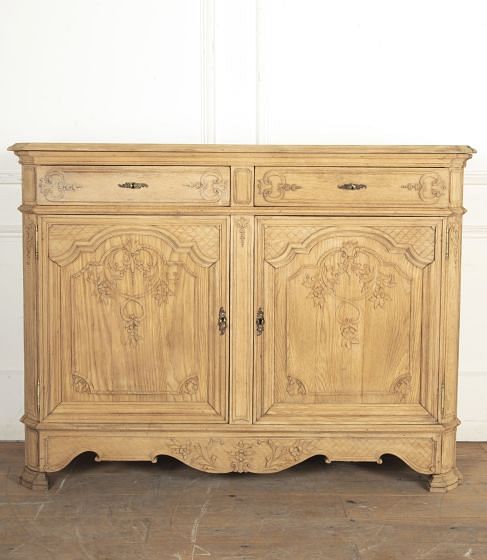 Early 19th Century Louis XVI Style Bleached Oak Buffet