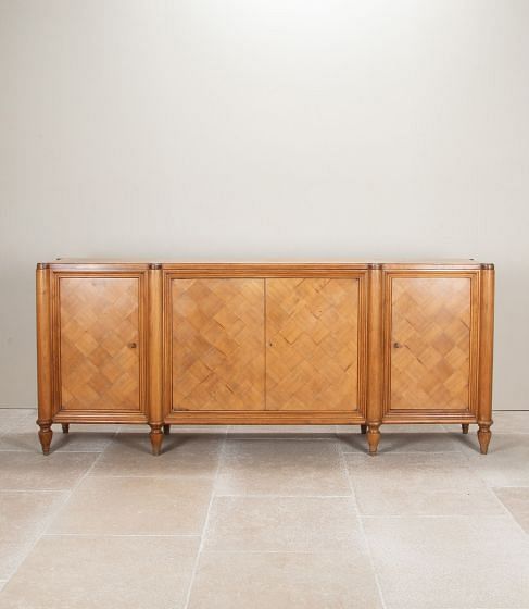 20th Century French Cherrywood Parquetry Enfilade Sideboard