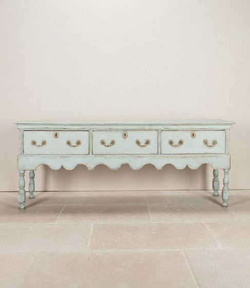18th Century Later Painted Oak Dresser Base