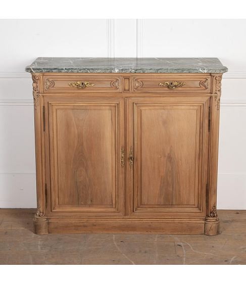 19th Century Scrubbed Marble Topped Buffet