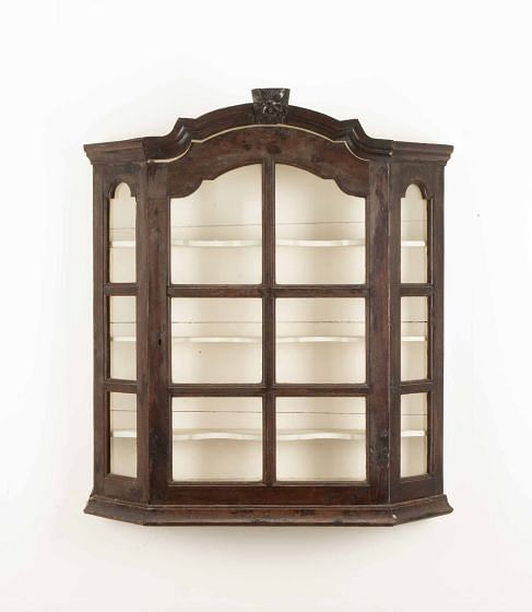 18th Century Dutch Hanging Oak Vitrine