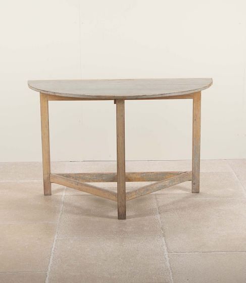 19th Century Swedish Demi-Lune Table