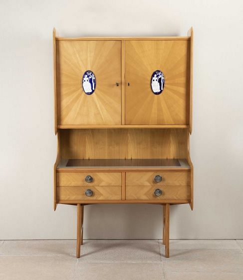 Mid-Century Italian Cocktail Cabinet in the Style of Ico Parisi