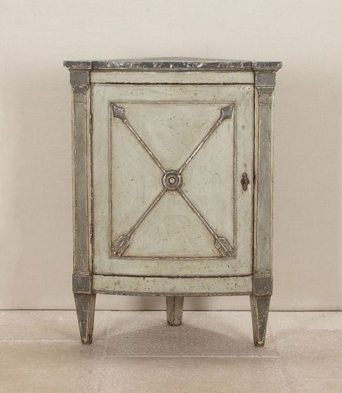 19th Century Italian Painted Corner Cabinet