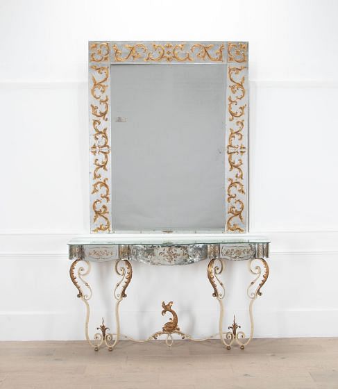 20th Century Console Table in the manner of Gilbert Poillerat