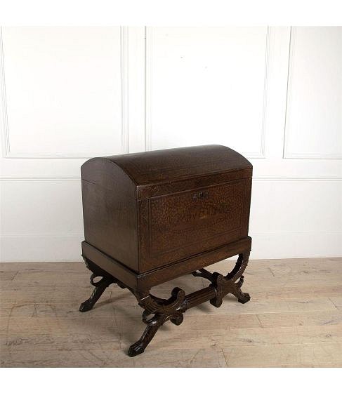 SALE: 19th Century Indian Chinoiserie Decorated Trunk