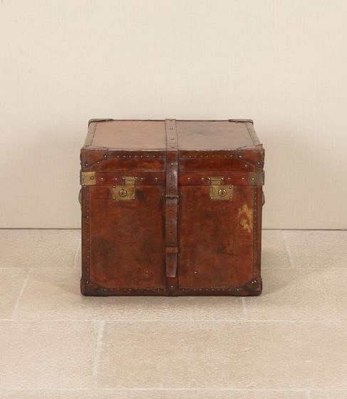 20th Century English Leather Trunk