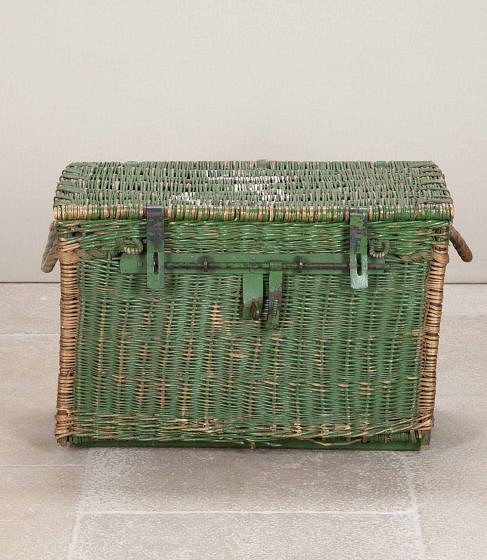 19th Century English Green Basket