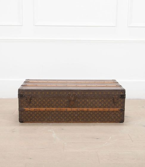 20th Century French Louis Vuitton Trunk in Monogrammed Canvas