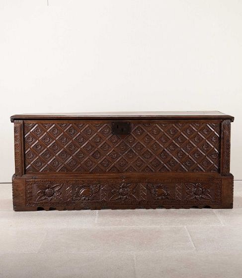 18th Century French Fruitwood Marriage Chest