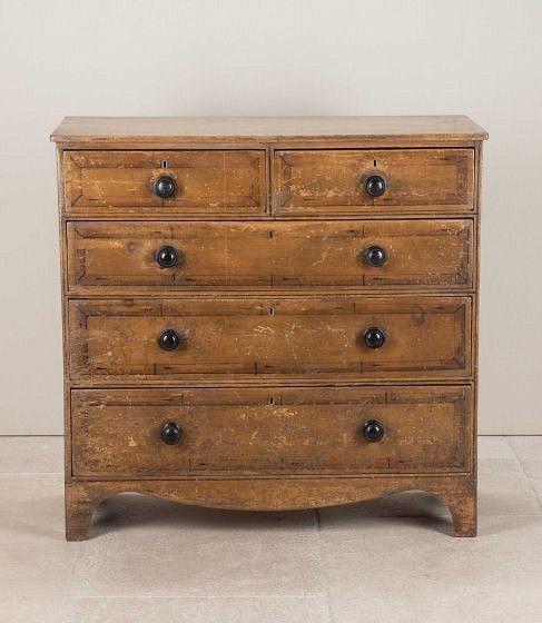 Regency Original Faux Bamboo Pine Chest Of Drawers