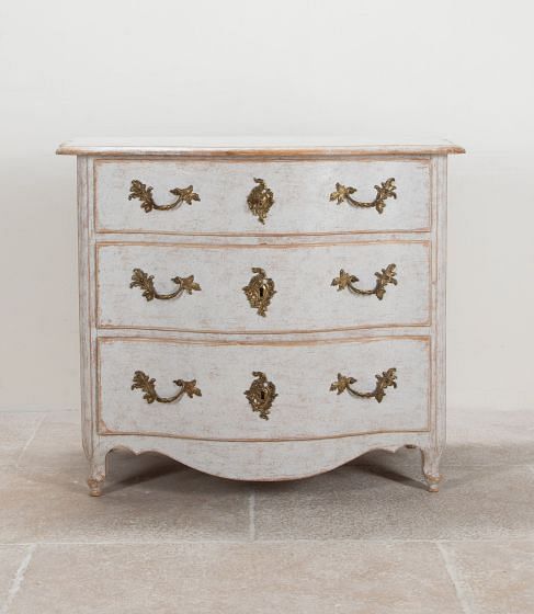 19th Century Swedish Bow Fronted Chest