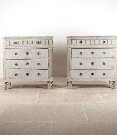 Pair of 20th Century Swedish Gustavian Style Chests CC1342379