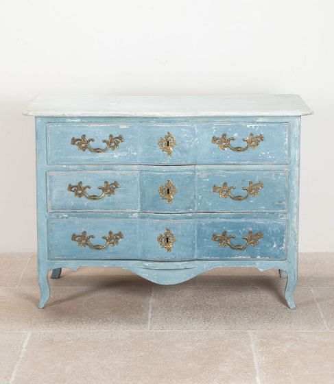 Late 18th Century French Blue Painted Commode