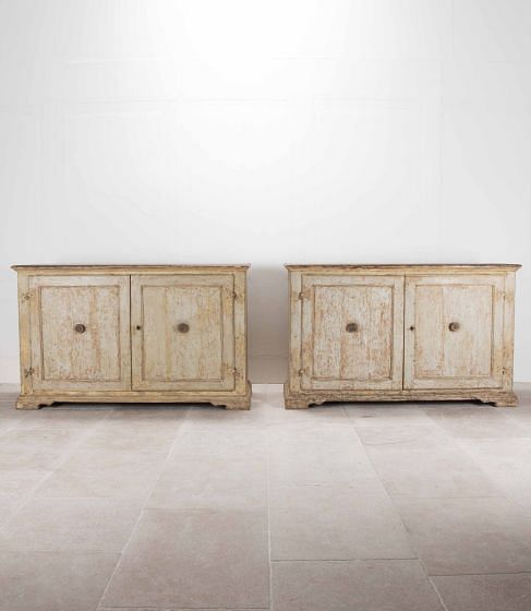 Pair of 18th Century Italian Painted Buffets
