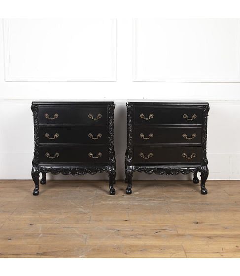 Pair of 20th Century Rococo Commodes