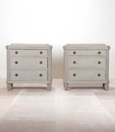 Pair of 19th Century Swedish Gustavian Style Chests of Drawers