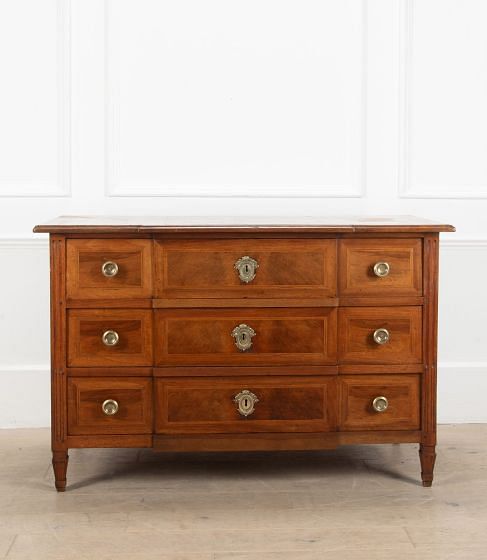 18th Century French Breakfront Walnut Commode