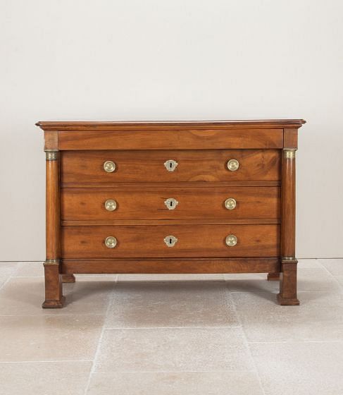19th Century French Empire Period Walnut Commode