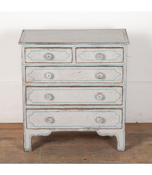 19th Century Apprentice Painted Chest of Drawers