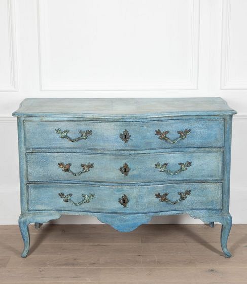 SALE: 19th Century Italian Painted Serpentine Commode Chest Of Drawers CC8435056