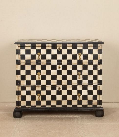 20th Century English Painted Chequered Chest of Drawers CC8443812