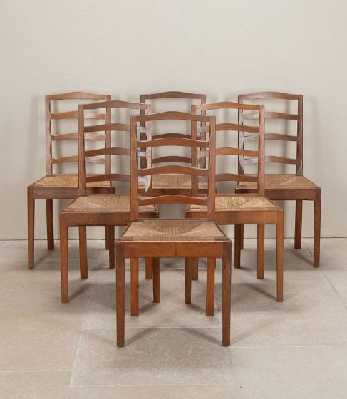Set of Six 20th Century Barnsley Workshop Dining Chairs CD0542388