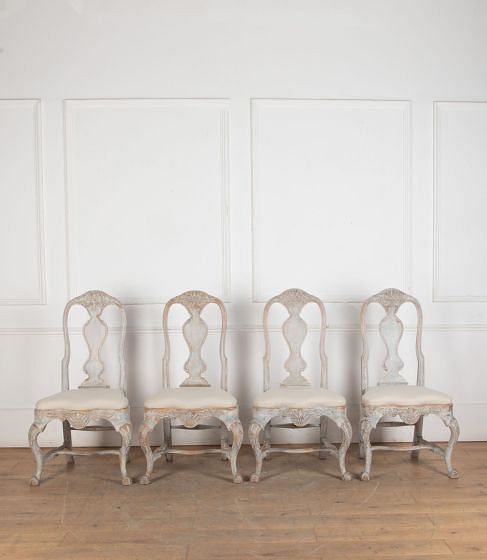 Set of Four 19th Century Swedish Chairs