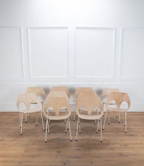 Set of Ten Mid Century Carl Jacobs 'Jason' Chairs