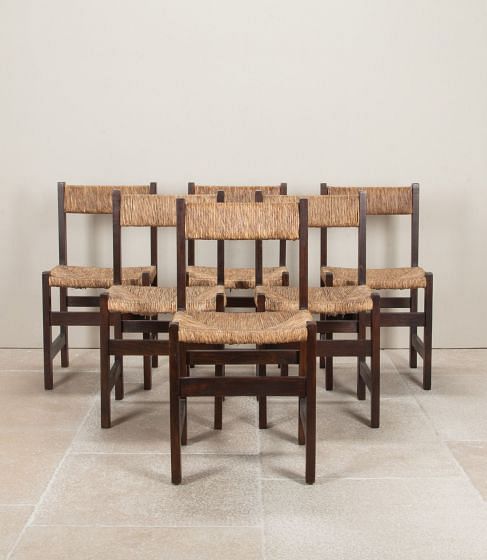 Set of Six Mid-Century Spanish Dining Chairs CD2642581