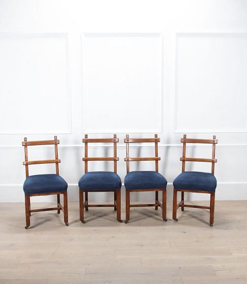 Set of Four Victorian Oak Chairs