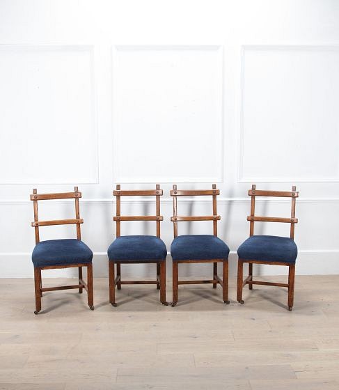 SALE: Set of Four Victorian Oak Chairs