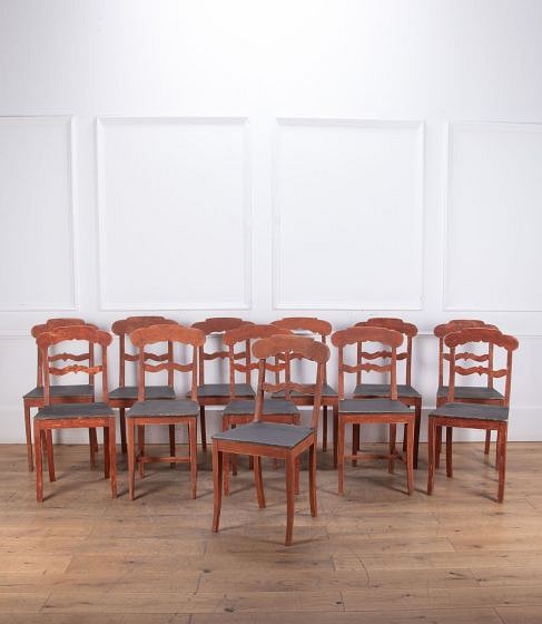 Set of Twelve 19th Century Swedish Side Chairs CD7534933