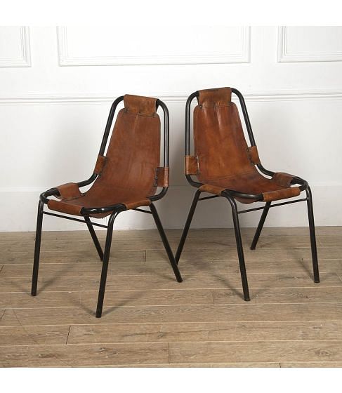 Mid-Century French Leather Chairs