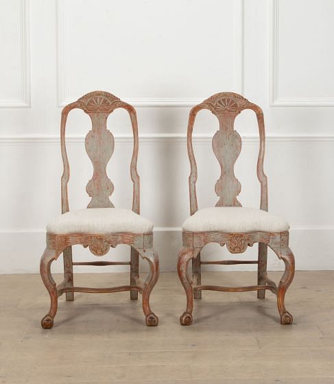 Pair of Late 18th Century Swedish Rococo Chairs