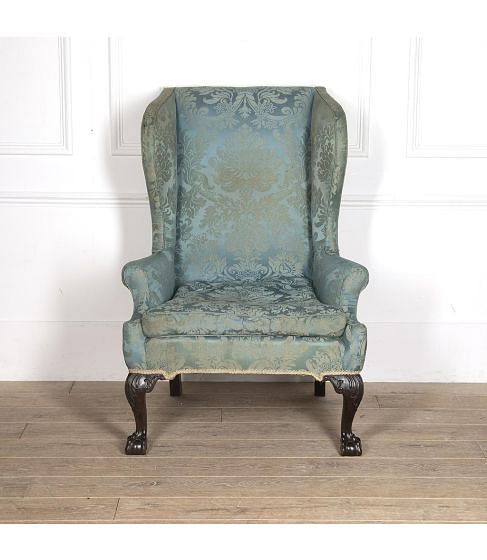 18th Century Mahogany Wing Chair
