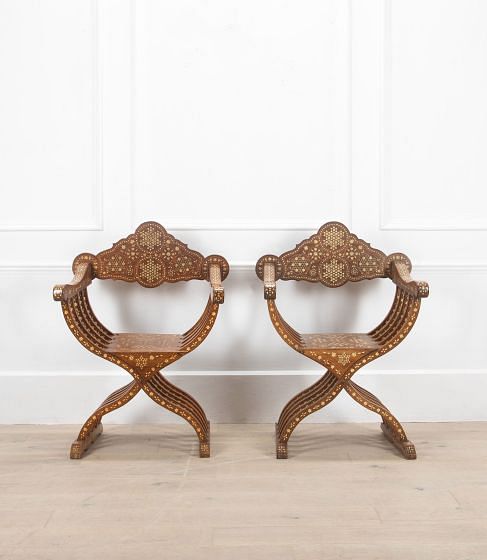 Pair of 19th Century Savonarola Chairs