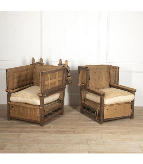 Pair of Classic Knole Armchairs