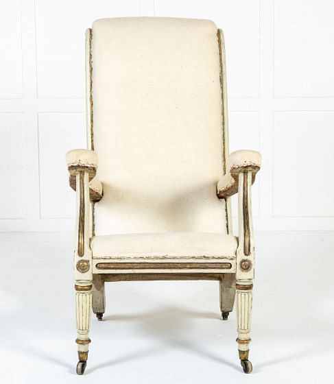 19th Century English Painted Easy Armchair