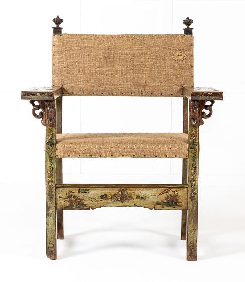 Late 17th Century Italian Chinoiserie Armchair