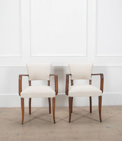 Pair Of Art Deco Style Bridge Chairs