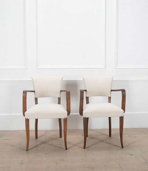 Pair Of Art Deco Style Bridge Chairs CH1538407