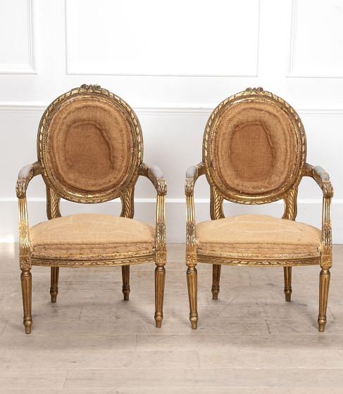 Pair of 19th Century French Louis XVI Revival Armchairs