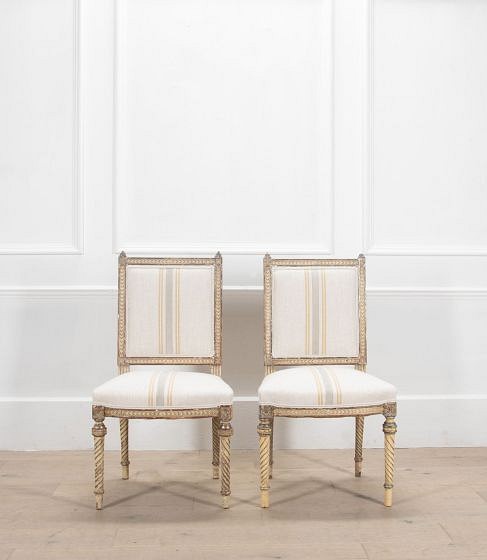 Pair of Lat 18th Century French Louis XVI Side Chairs