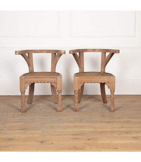 Pair of 19th Century Hardwood Armchairs