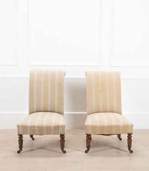 Pair of French 20th Century Slipper Chairs