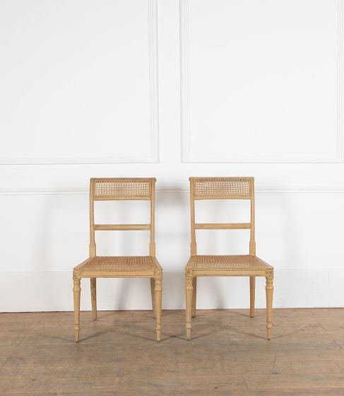 Pair of English 19th Century Painted Side Chairs